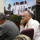 Developer Roger Mumford with an architect’s rendering of the T. Thomas Fortune house as it would appear after restoration. (Credit: John T. Ward/redbankgreen.com)